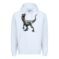 White Velociraptor Premium Hoodie - LillyAllenDesigns
