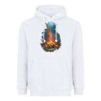 White Souls Bonfire Heavyweight Hoodie - linhVisuals