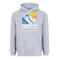 Heather Grey mammoth mountain california retro ski sweatshirt Heavyweight Hoodie - linhVisuals