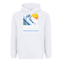 White mammoth mountain california retro ski sweatshirt Heavyweight Hoodie - linhVisuals