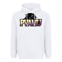 White Prairie View A&M Panthers And Lady Panthers Rectangle Patch Heavyweight Hoodie - linhVisuals