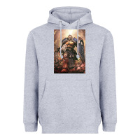 Heather Grey Warhammer Characters Heavyweight Hoodie - linhVisuals
