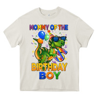 Cream mommy of the 5 th birthday boy t rex Heavy Core Tee - CowGirlArtShop