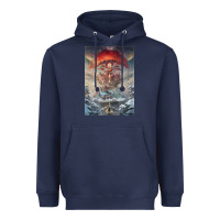 Navy The Painted World Heavyweight Hoodie - linhVisuals