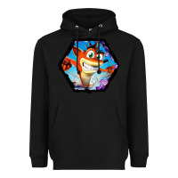 Black CRASH BANDICOOT LEGENDS Heavyweight Hoodie - linhVisuals
