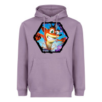 Lavender CRASH BANDICOOT LEGENDS Heavyweight Hoodie - linhVisuals