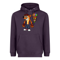 Plum CRASH BANDICOOT Heavyweight Hoodie - linhVisuals