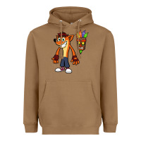 Toasted Coconut CRASH BANDICOOT Heavyweight Hoodie - linhVisuals