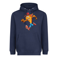 Navy CRASH BANDICOOT Heavyweight Hoodie - linhVisuals