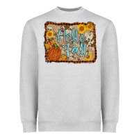 Heather Grey hello fall Heavyweight Sweatshirt - AdoDesignShop