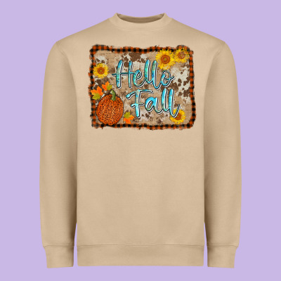 Hello Fall Heavyweight Sweatshirt Designed By Adodesignshop