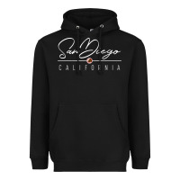 Black san diego ca sweatshirt Heavyweight Hoodie - linhVisuals