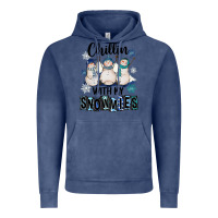 Vintage Denim Chillin With My Snowmies Vintage Hoodie - FaDigitalArtStudio