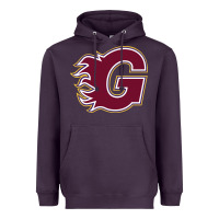 Plum guildford flames Heavyweight Hoodie - linhVisuals