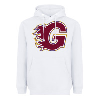 White guildford flames Heavyweight Hoodie - linhVisuals