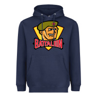 Navy north-battalion-bay Heavyweight Hoodie - linhVisuals