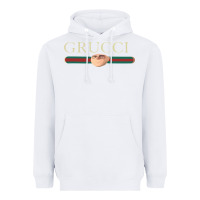 White new grucci tshirt Heavyweight Hoodie - linhVisuals