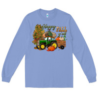 Colony Blue Happy Fall Y'all Long Sleeve Tee - BundleAndBundleShop