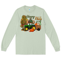 Matcha Happy Fall Y'all Long Sleeve Tee - BundleAndBundleShop