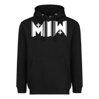 Black Motionless In White Heavyweight Hoodie - linhVisuals