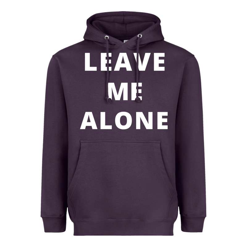 Leave Me Alone, Funny Slogan Heavyweight Hoodie by linhVisuals | Teevron