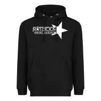 Black ROCK STAR Heavyweight Hoodie - linhVisuals
