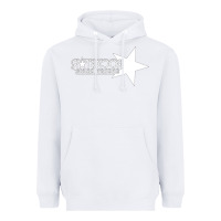 White ROCK STAR Heavyweight Hoodie - linhVisuals