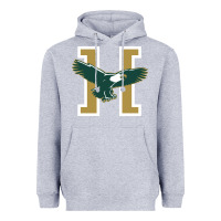 Heather Grey husson  eagles Heavyweight Hoodie - linhVisuals
