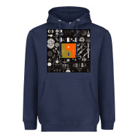 Navy nice bon -iver symbol Heavyweight Hoodie - linhVisuals