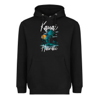Black family vacation retro sunset hawaii kauai t shirt Heavyweight Hoodie - linhVisuals