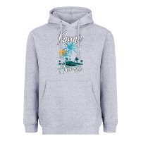 Heather Grey family vacation retro sunset hawaii kauai t shirt Heavyweight Hoodie - linhVisuals