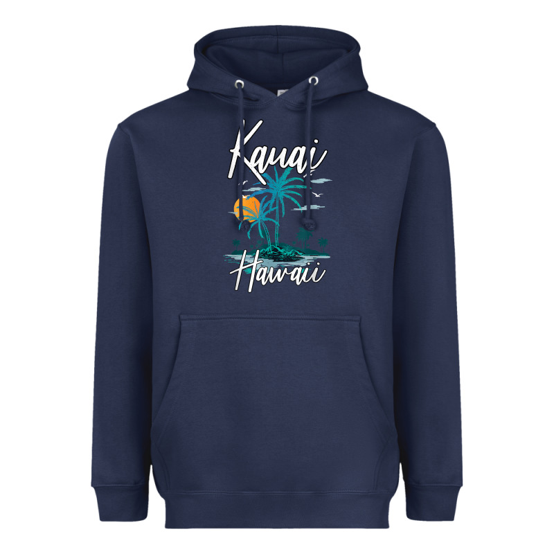 Family Vacation Retro Sunset Hawaii Kauai T Shirt Heavyweight Hoodie by linhVisuals | Teevron