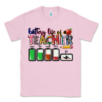 Bubblegum Pink Battery life of a Teacher Classic Tee - CowGirlArtShop