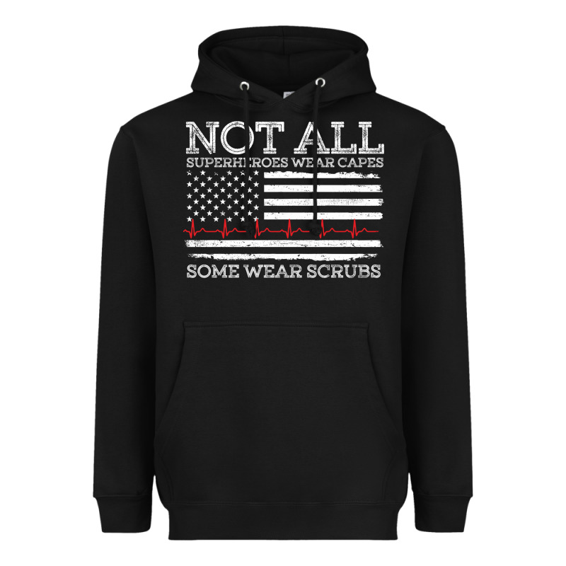 Nurses Not All Superheroes Wear Caps Some Wear Scrubs Nurse Supportive Heavyweight Hoodie by linhVisuals | Teevron