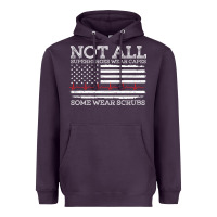 Plum nurses not all superheroes wear caps some wear scrubs nurse supportive Heavyweight Hoodie - linhVisuals