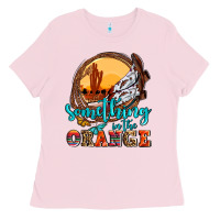 Bubblegum Pink something in the orange olivia Ladies Tee - OliviaCreatesArt