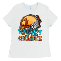 White something in the orange olivia Ladies Tee - OliviaCreatesArt