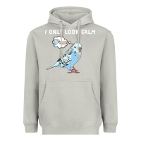 Moon Dust parakeet bird biting finger funny i only look calm Heavyweight Hoodie - linhVisuals