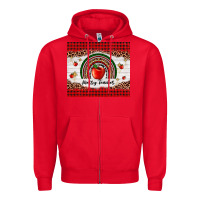 Red merry teacher Zipper Hoodie - AdoDesignShop
