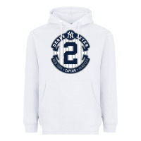 White derek jeter Heavyweight Hoodie - linhVisuals