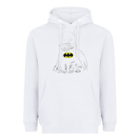 White catman tshirt Heavyweight Hoodie - linhVisuals
