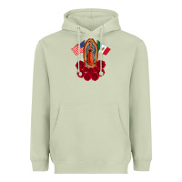 Matcha our lady virgen de guadalupe mexican american flag holiday Heavyweight Hoodie - linhVisuals