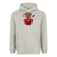 Moon Dust our lady virgen de guadalupe mexican american flag holiday Heavyweight Hoodie - linhVisuals