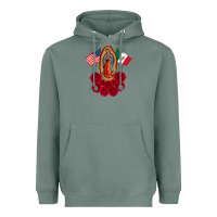 Sage our lady virgen de guadalupe mexican american flag holiday Heavyweight Hoodie - linhVisuals