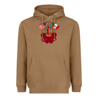 Toasted Coconut our lady virgen de guadalupe mexican american flag holiday Heavyweight Hoodie - linhVisuals