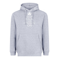 Heather Grey keep calm and cowgirl horse Heavyweight Hoodie - linhVisuals