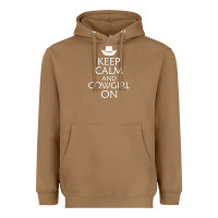 Toasted Coconut keep calm and cowgirl horse Heavyweight Hoodie - linhVisuals