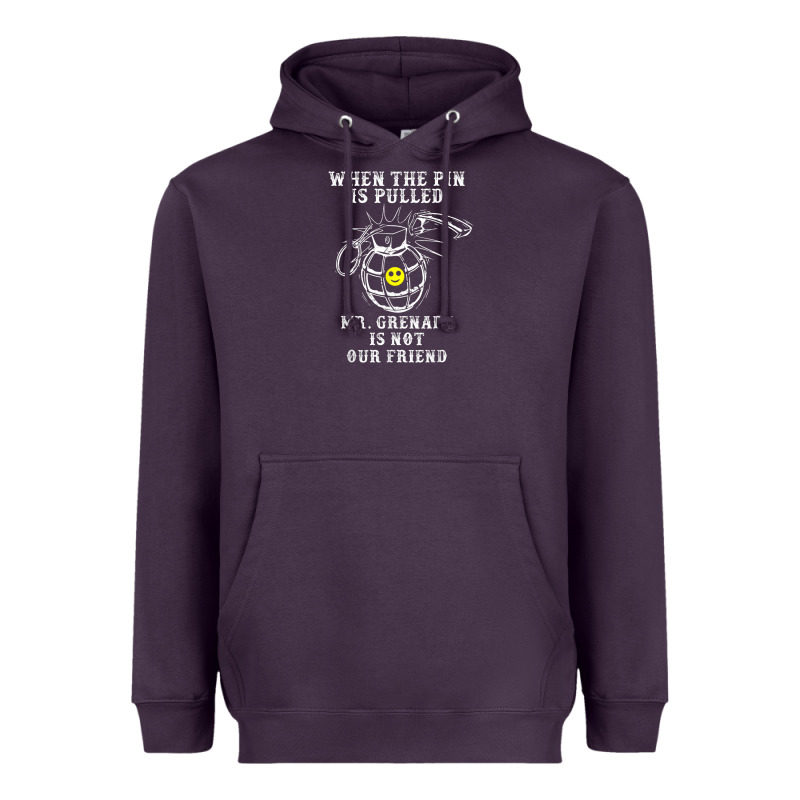Military Mr Grenade Is Not Our Friend Heavyweight Hoodie by linhVisuals | Teevron