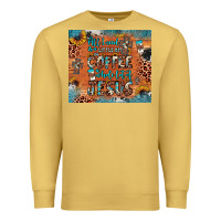 Antique Gold all i need is a little bit of coffee and o whole lot of jesus Premium Sweatshirt - JahusDesignShop