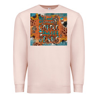 Pale Pink all i need is a little bit of coffee and o whole lot of jesus Premium Sweatshirt - JahusDesignShop